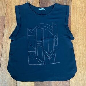 ZARA Black Sleeveless Blouse, Size S